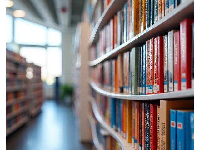 A brightly lit bookshelf showcasing freshly published books with 'New Releases' banner.