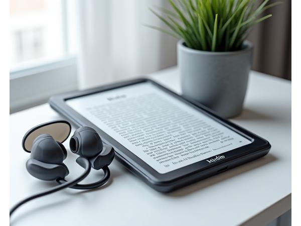 Tech accessories for e-readers and audio enthusiasts, like stylish e-reader covers and headphone cases.