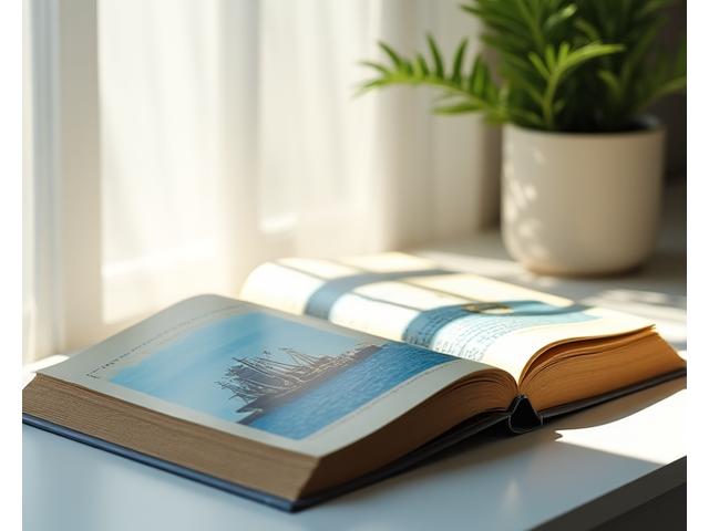 An open book with a flowing river illustration on its pages and a digital tablet beside it displaying an e-book, symbolizing the blend of physical and digital reading.